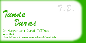 tunde durai business card